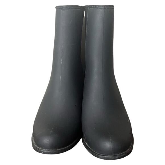 JEFFREY CAMPBELL Matte Black Rainy‎ Day Rain Boots Women's Size 7 - Picture 2 of 7
